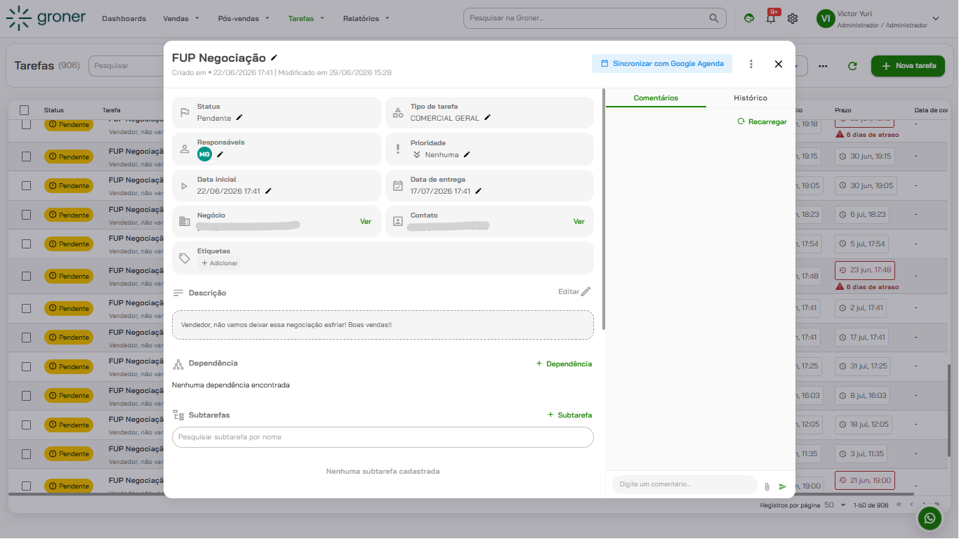 Groner - Task Details Screen